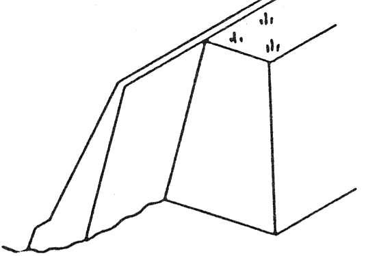 もたれ式擁壁の絵