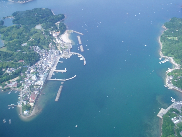 的矢港の全景写真