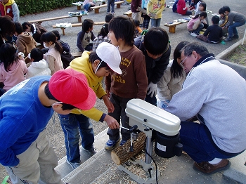 菌うち作業の写真