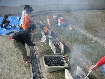 竹筒飯ごう炊さん