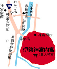 伊勢神宮内宮周辺地図