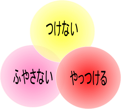 食中毒予防の３原則