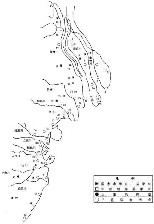 地盤沈下水準点位置図