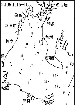 イカナゴ仔魚水平分布