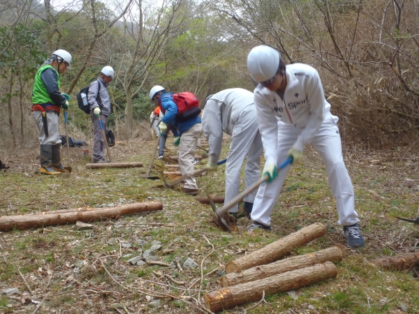 歩道整備の様子