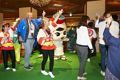 JGTCレセプションでの踊り披露