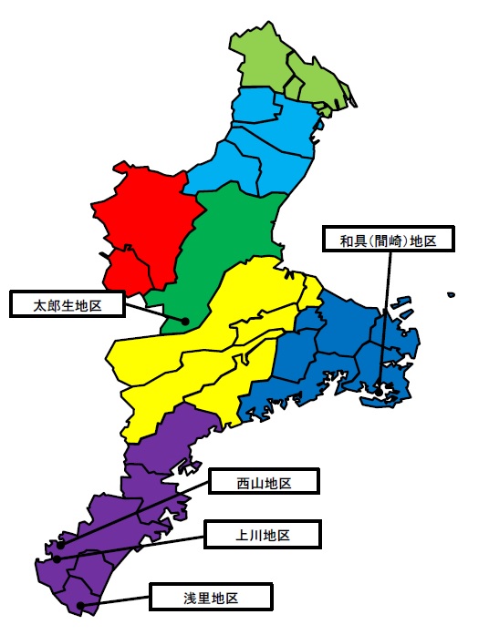 無医地区の地図表示