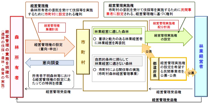 森林経営管理法のスキーム