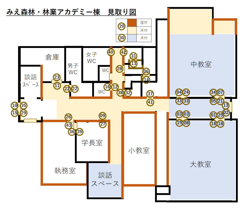 アカデミー棟の見取り図